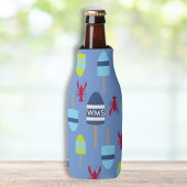 Thema buoy en kreeft, monogrammen flesjeskoeler