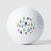 Thema buoy en kreeft, monogrammen golfballen (Voorkant)