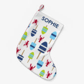 Thema buoy en kreeft, monogrammen kleine kerstsok (Voorkant (Hangend))