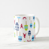 Thema buoy en kreeft, monogrammen koffiemok (Voorkant rechts)