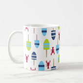 Thema buoy en kreeft, monogrammen koffiemok (Links)