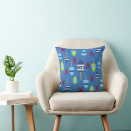 Thema buoy en kreeft, monogrammen kussen