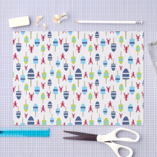 Thema buoy en kreeft, monogrammen tissuepapier (Craft)