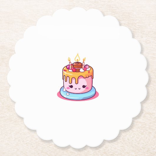 Thema cake, cake ontwerp, leuke cake kartonnen onderzetters (Voorkant)