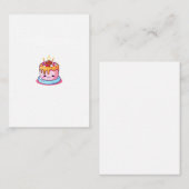 Thema cake, cake ontwerp, leuke cake notitiekaartje (Voorkant / Achterkant)