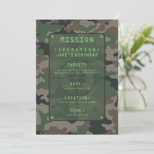 Thema Camouflage Kaart (Staand voorkant)