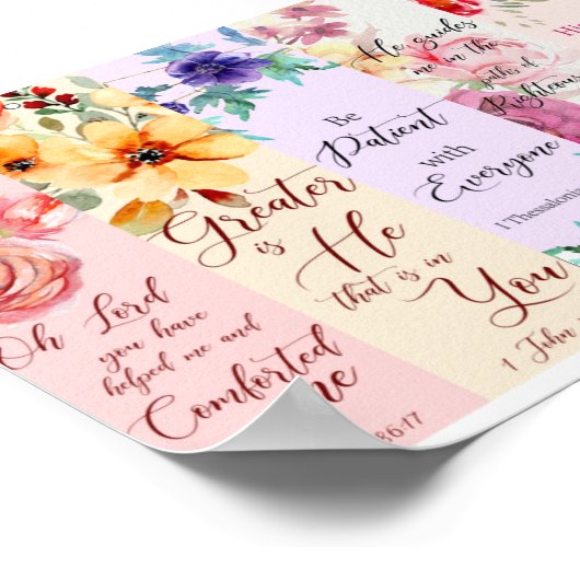  thema Christelijke bladwijzer Poster (Hoek)