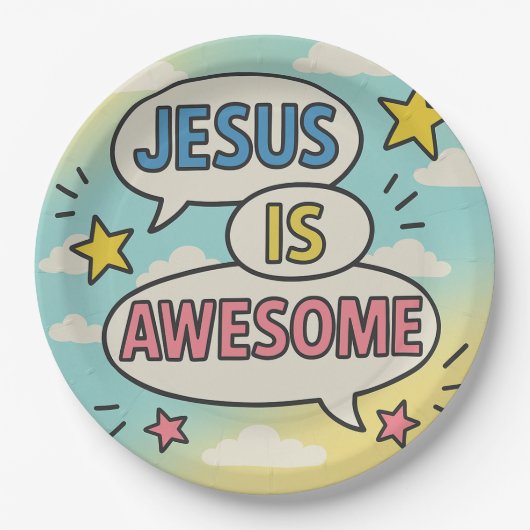 thema Christelijke partijsoftware Papieren Bordje (Voorkant)