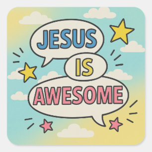thema Christelijke partijsoftware Vierkante Sticker