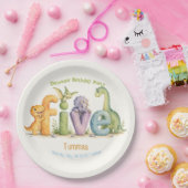 Thema Cute Dinosaur Papieren Bordje (Feest)