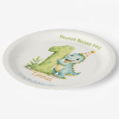 Thema Cute Dinosaur Papieren Bordje (Gekanteld)
