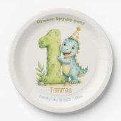Thema Cute Dinosaur Papieren Bordje (Voorkant)
