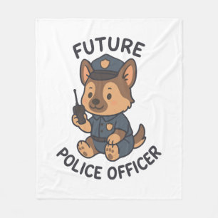 Thema Cute Hond Toekomstig Politieagent Fleece Deken