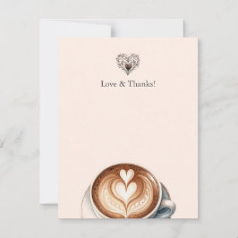 Thema Dankkaartjes over Koffie Notitiekaartje