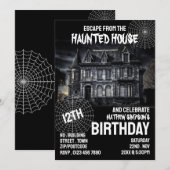 Thema, Escape Room, Birthday Party Kaart (Voorkant / Achterkant)