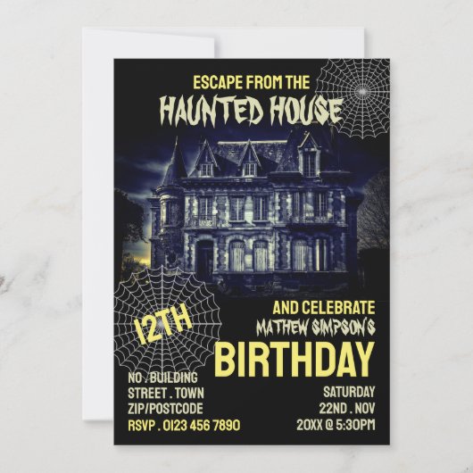 Thema, Escape Room, Birthday Party Kaart (Voorkant)