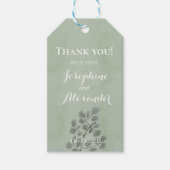 Thema eucalyptusbladeren cadeaulabel (Voorkant)