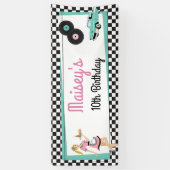 Thema feestje 1950s Retro Diner Spandoek (Verticaal)