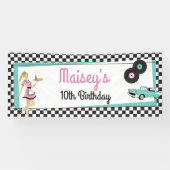 Thema feestje 1950s Retro Diner Spandoek (Horizontaal)