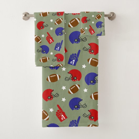 Thema football sportpatroon handdoek set (Insitu)