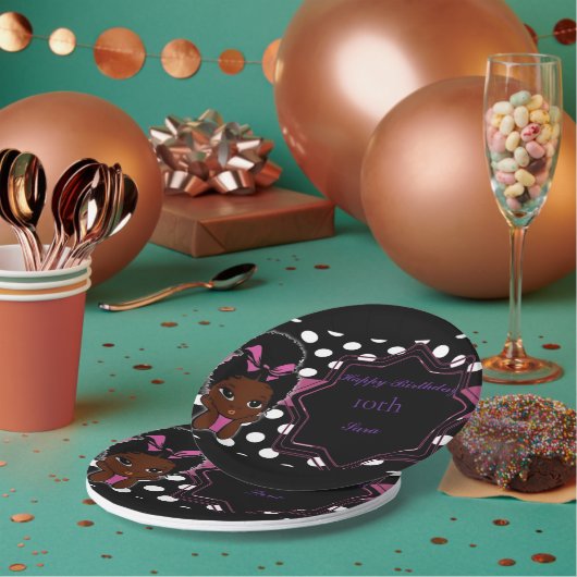 Thema Glam Girl Papieren Bordje (Multi)