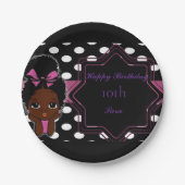 Thema Glam Girl Papieren Bordje (Voorkant)