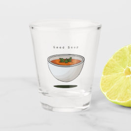 Thema glas met eten, goede soep meme,