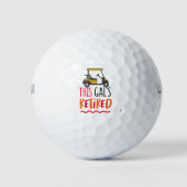 thema Golfer-pensionering Golfballen (Voorkant)