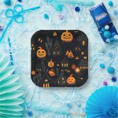 Thema Halloween Papieren Bordje (Feest)
