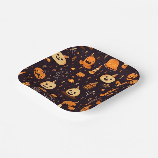 Thema Halloween Papieren Bordje (Gebogen)