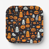 Thema Halloween Papieren Bordje (Voorkant)