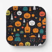 Thema Halloween Papieren Bordje (Voorkant)