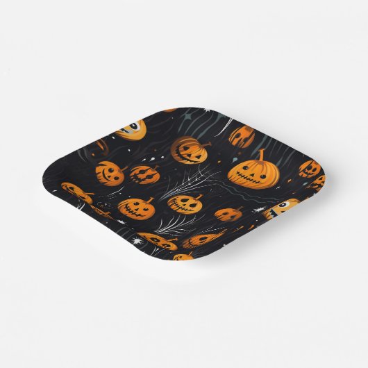 Thema Halloween Papieren Bordje (Gebogen)