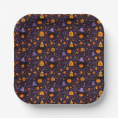 Thema Halloween Papieren Bordje (Voorkant)