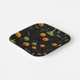 Thema Halloween Papieren Bordje