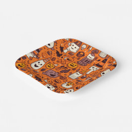 Thema Halloween Papieren Bordje