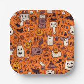 Thema Halloween Papieren Bordje (Voorkant)