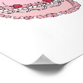 Thema hartcake in vintage stijl poster (Hoek)