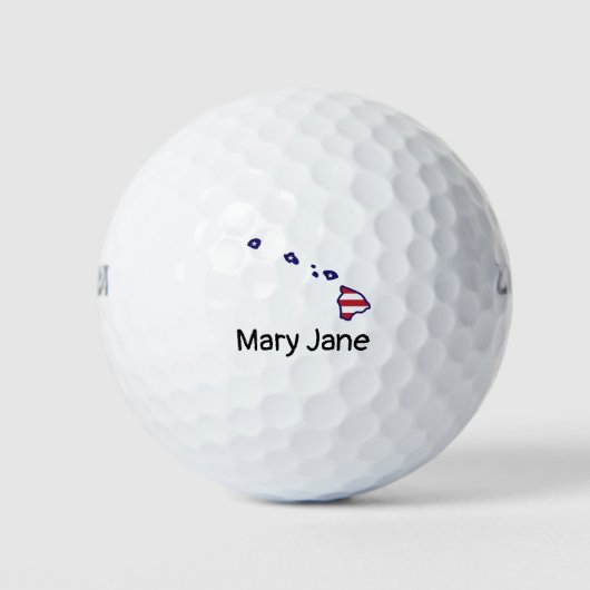 Thema Hawaii met kaart Golfballen (Voorkant)
