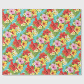 Thema Hawaiian Hibiscus Tropische eilanden Cadeaupapier (Vlak)