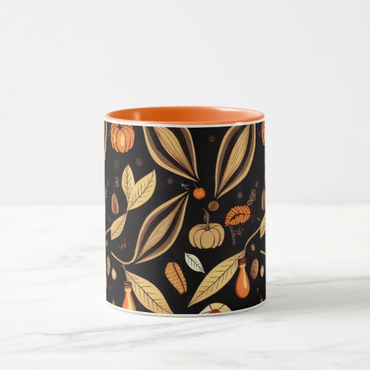 thema herfstblad patroon mok (Midden)