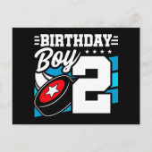 Thema Hockeyfeest voor 2-jarigen 2e verjaardag Jon Briefkaart (Voorkant)
