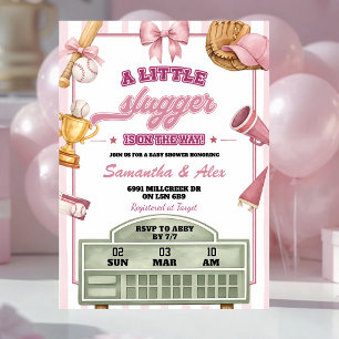 Thema-honkbalfeestje Little Slugger Baby Shower Kaart