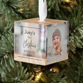 thema hout baby eerste Kerstmis drie Foto Decoratie