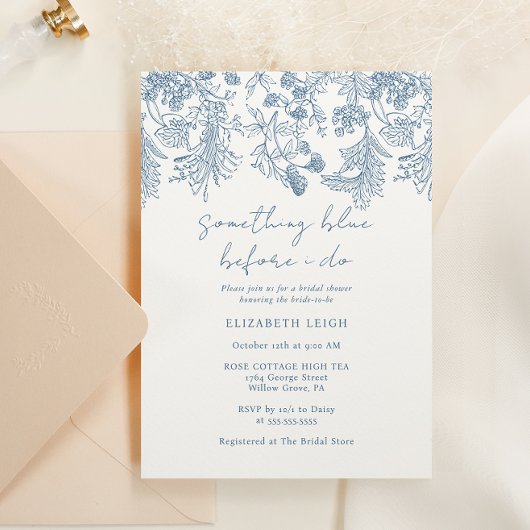 Thema Iets blauw voordat ik Vrijgezellenfeest doe Kaart