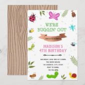 thema insecteninsecten voor meisjes kaart (Voorkant / Achterkant)