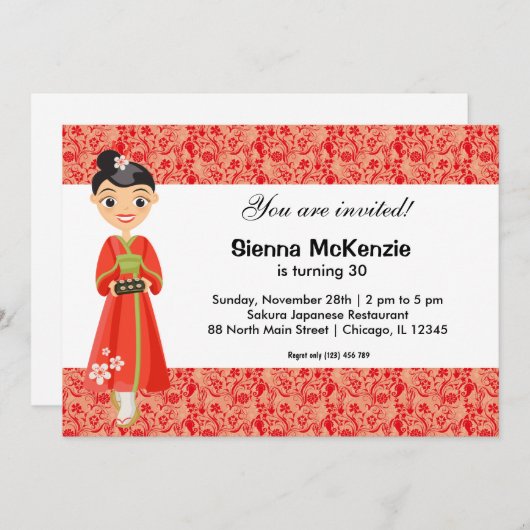 thema Japanse feestdag Kaart (Voorkant / Achterkant)