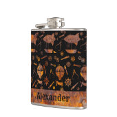 Thema kleine Steampunk kleurrijke Rusty Heupfles (Links)