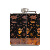 Thema kleine Steampunk kleurrijke Rusty Heupfles (Achterkant)