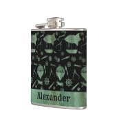 Thema kleine steampunk Verdigris - Luchtschip Aang Heupfles (Links)